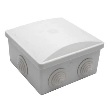 Pawbol S-BOX 036 falon kívüli műanyag kötődoboz gumi bevezetővel 80x80x40mm IP44