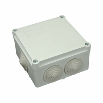 S-BOX 106 falon kívüli műanyag kötődoboz gumi bevezetővel 100x100x50mm IP65 PAWBOL