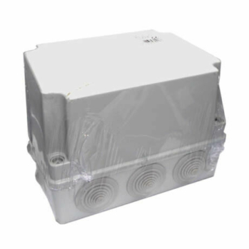 S-BOX 406H magasított falon kívüli műanyag kötődoboz gumi bevezetővel 190x140x140mm IP55 PAWBOL