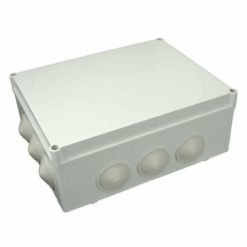 S-BOX 606 falon kívüli műanyag kötődoboz gumi bevezetővel 300x220x120mm IP55 PAWBOL