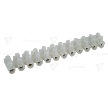 6mm2  Flex. nyomólemezes sorozatkapocs, H profil, 12 tag, natúr S10A-H-L Tracon