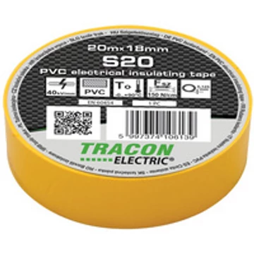 Tracon szigetelőszalag sárga S20