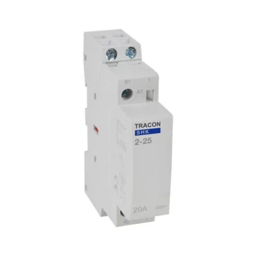 Moduláris kontaktor 25A 2xNO 230V AC 1modul TRACON SHK2-25