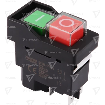 Relés biztonsági kapcsoló, bepattintható, fekete kerettel SSTM-03 Tracon