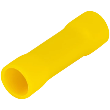 Szigetelt toldóhüvely, ónozott elektrolitréz, sárga 6mm2, (L=27mm, d1=4,1mm), PVC STH