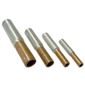 Szigeteletlen réz-alumínium (Cu-Al) toldóhüvely 50/70mm2, (d1=9,5mm, d2=11mm) RT50/70