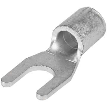 Szigeteletlen villás saru, ónozott elektrolitréz 10mm2, M4, (d1=4,5mm, d2=4,3mm) V10-4