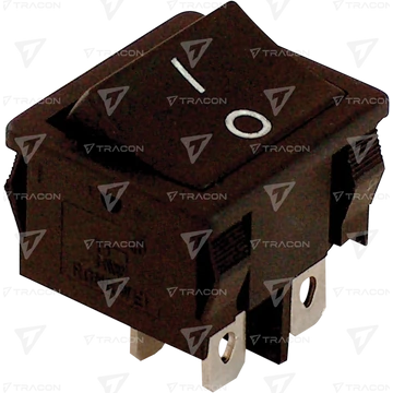 Készülékkapcsoló, BE-KI, 2-pólus, fekete, 0-I felirattal TES-51 TRACON