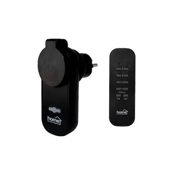 Home THO 1 távirányítható kültéri hálózati aljzat, 40 m hatótáv, IP44 védelem, max. 1000 W, THO 111 és THO 113 szetthez tanítható, rádiós összeköttetés, 230 V, fekete