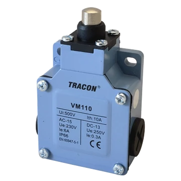 Helyzetkapcsoló, kúpos fémházas 1xNO+1xNC, 6A/230V AC-15, 0,3A/250V DC-13, IP66 VM110