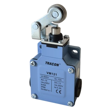 Helyzetkapcsoló, karos-görgős fémházas 1xNO+1xNC, 6A/230V AC-15, 0,3A/250V DC-13, IP66 VM121