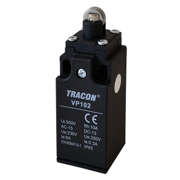 Helyzetkapcsoló, görgős 1xNO+1xNC, 6A/230V AC-15, 0,3A/250V DC-13, IP65 VP102