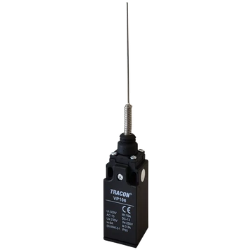 Helyzetkapcsoló, rugószáras 1xNO+1xNC, 6A/230V AC-15, 0,3A/250V DC-13, 125mm, IP65 VP106