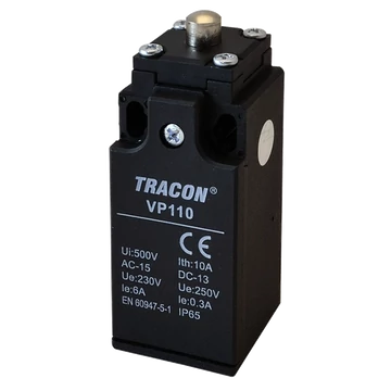 Helyzetkapcsoló, kúpos-ütközős 1xNO+1xNC, 6A/230V AC-15, 0,3A/250V DC-13, IP65 VP110