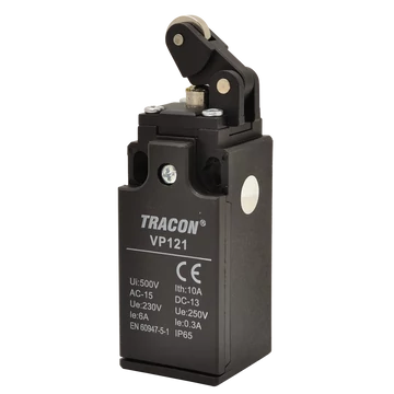 Helyzetkapcsoló, karos-görgős 1xNO+1xNC, 6A/230V AC-15, 0,3A/250V DC-13, IP65 VP121