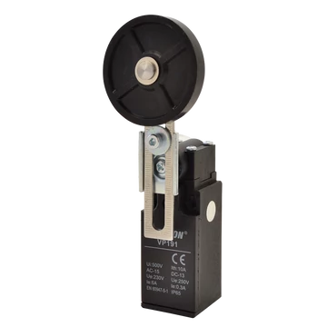 Helyzetkapcsoló, lengőkar-görgő 1xNO+1xNC, 6A/230V AC-15, 0,3A/250V DC-13, IP65 VP191