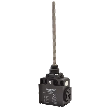 Helyzetkapcsoló, rugószáras (műanyag+acél) 1xNO+1xNC, 6A/230V AC-15, 0,3A/250V DC-13, IP65 VT171