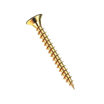 Süllyesztett fejű forgácslapcsavar, tövigmenetes, PZ, sárgára passz., 4x40