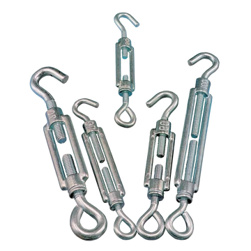 Sodrony-és huzalfeszítő szem-horog, acél+temperált öntvény 10×120mm, 3000N FSH10120