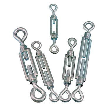 Sodrony-és huzalfeszítő szem-szem, acél+temperált öntvény 6×100mm, 1800N FSS6100