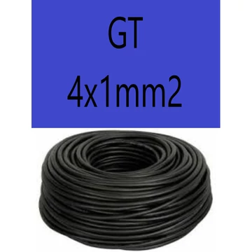 GT 4x1 fekete 300/500V gumikábel  H05RR-F 