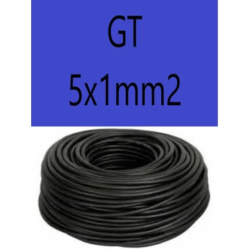 GT 5x1 fekete 300/500V gumikábel  H05RR-F 