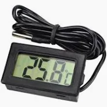 Digitális hőmérő panel -50 - +110 fok LCD hom1 fekete