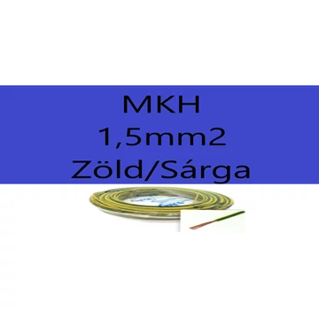 Mkh 1,5mm2 Zöld-Sárga