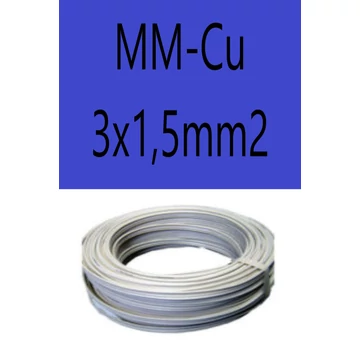 MMCu 3x1,5 mm2 MMFal kábelfalba helyezhető lapos réz kábel