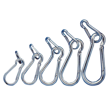 Karabiner, rugós, acél d=6mm, 800N RKARA6
