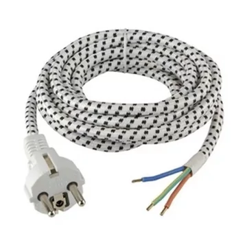 Szerelhető hálózati bekötő kábel vasalózsinór H03RT-H 3x0,75mm2 2fm
