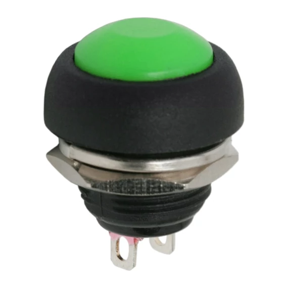 Nyomógomb, 1 áramkör, 1 A - 250 V, OFF - (ON), zöld 09044ZOGLOBIZ