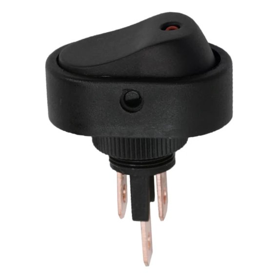 Billenő kapcsoló, 1 áramkör, 20 A - 12 V DC, OFF - ON, piros LED-del 09047PIGLOBIZ
