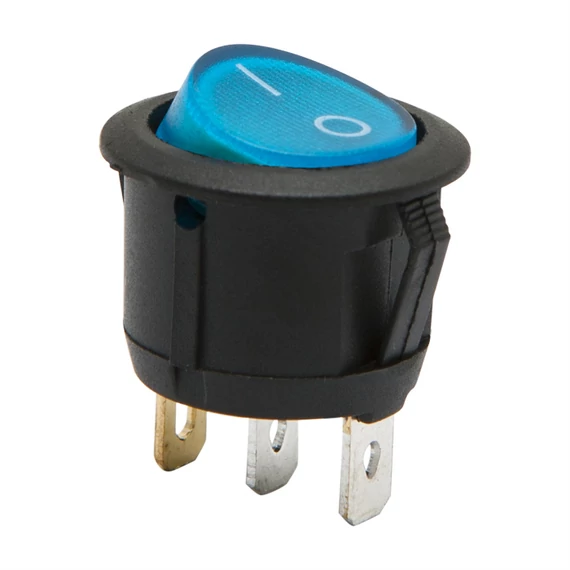 Billenő kapcsoló, 1 áramkör, 6 A - 250 V, ON - OFF, kék világítással 09085BLGLOBIZ