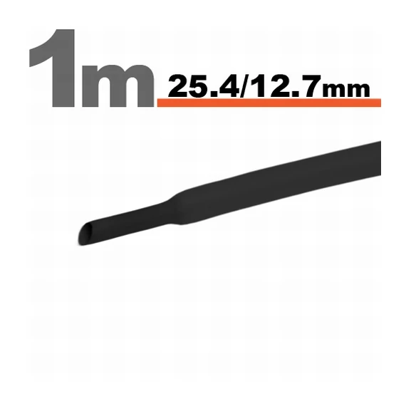 Zsugorcső 11027F FEKETE