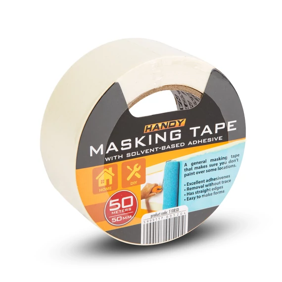 Maszkolószalag - oldószeres ragasztóval - 50 m x 50 mm - fehér 11085D HANDY