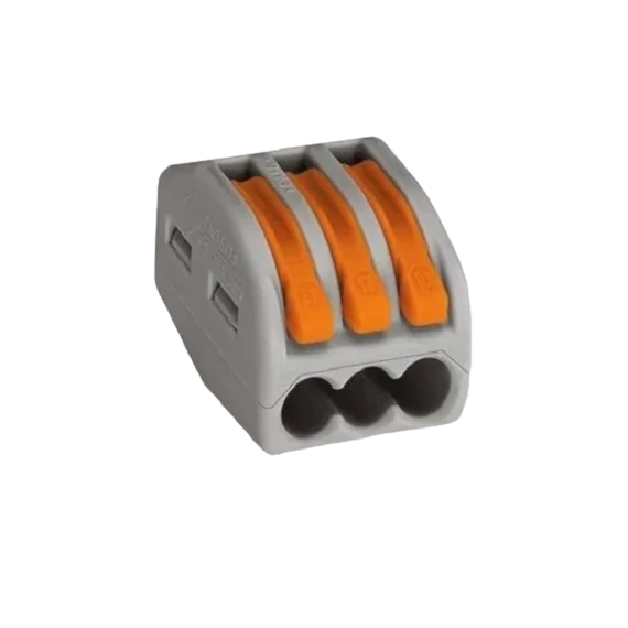 Wago 3-as oldható vezeték összekötő csatos 222-413