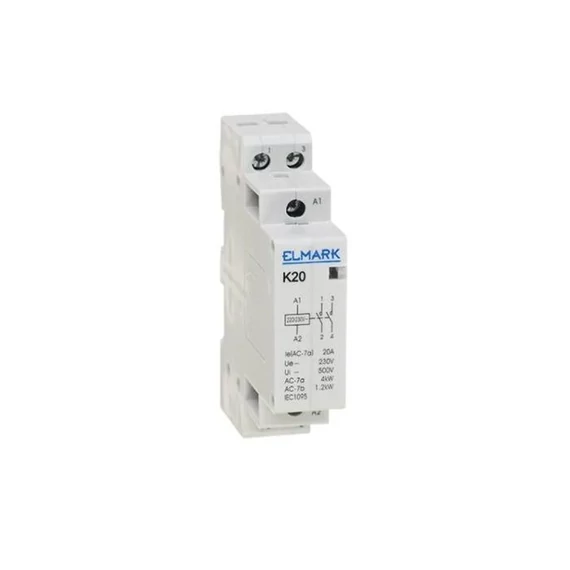 Elmark K széria moduláris kontaktor mágneskapcsoló K20 25A 230V AC 2NO 23013