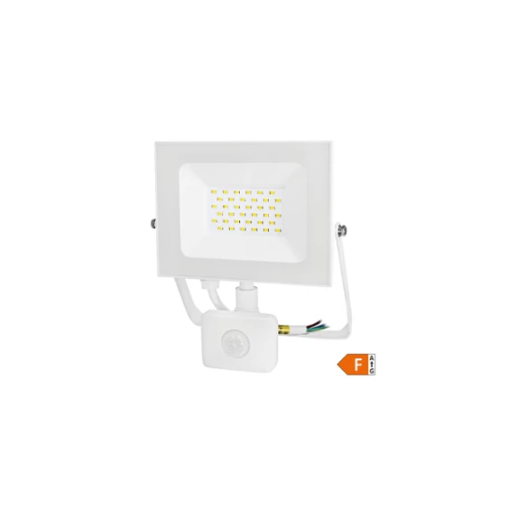 COMMEL led reflektor. 30w. 4000k. 2550lm. ip44. mozgásérzékelővel. fehér                                      