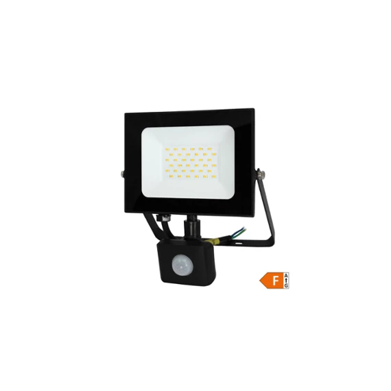 COMMEL led reflektor. 30w. 4000k. 2550lm.ip44. mozgásérzékelővel. fekete                                      