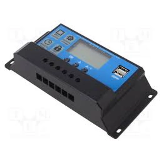 Napelem töltésvezérlő, 40A, 12/24V DC 3IPSSOLU40