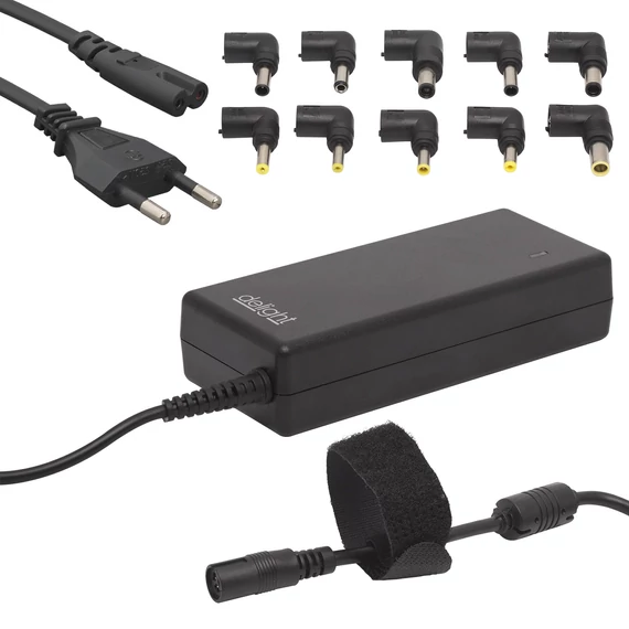 Univerzális laptop/notebook töltő adapter tápkábellel<br>12 - 20V / 6A 90W 55360 Delight