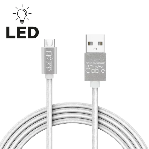 Adatkábel – MicroUSB 55442M-WH Delight