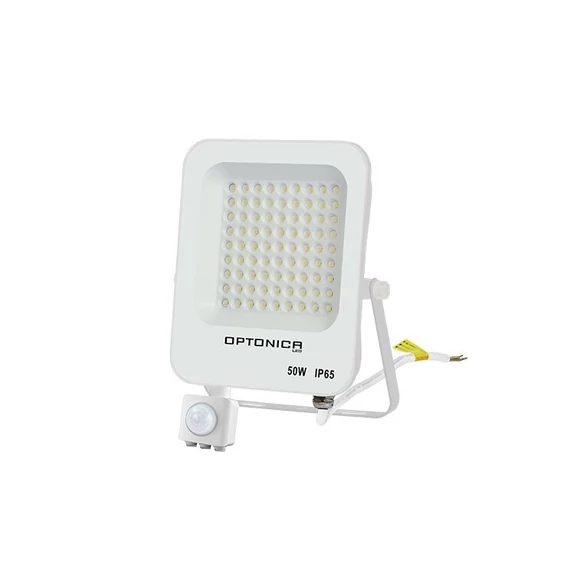 Optonica LED reflektor mozgásérzékelővel fehér 50W 4500lm 4500K természetes fehér IP65 5770