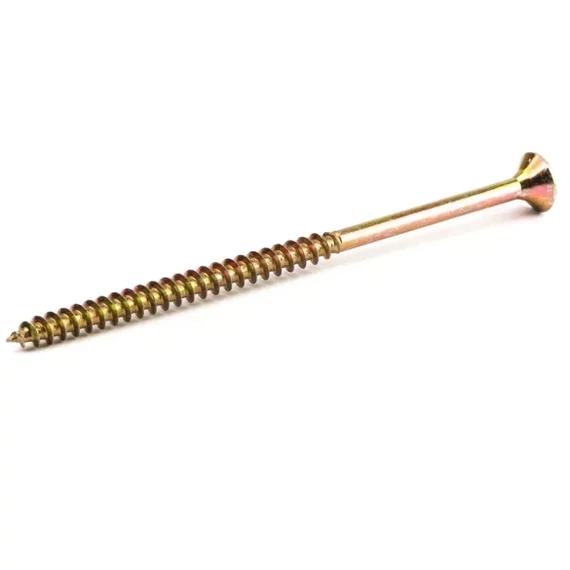 Süllyesztett fejű forgácslapcsavar, részmenetes, PZ, sárgára passz., 5x120 /72