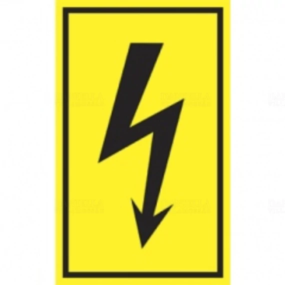 Öntapadó matrica 60x100mm „vilám” jel