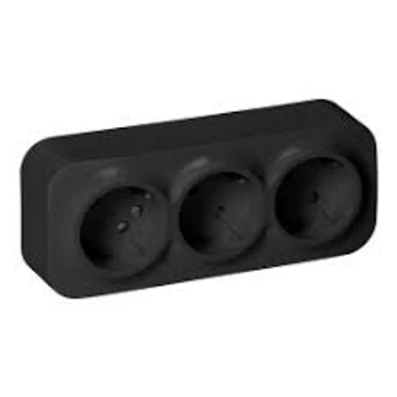 3x2P+F csatlakozóaljzat fekete FK IP20 OR-OE-7209(GS)/B