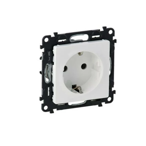 Legrand Valena Life 2p+f dugalj csatlakozóaljzat gyermekvédelemmel fehér, rugós bekötés 753120