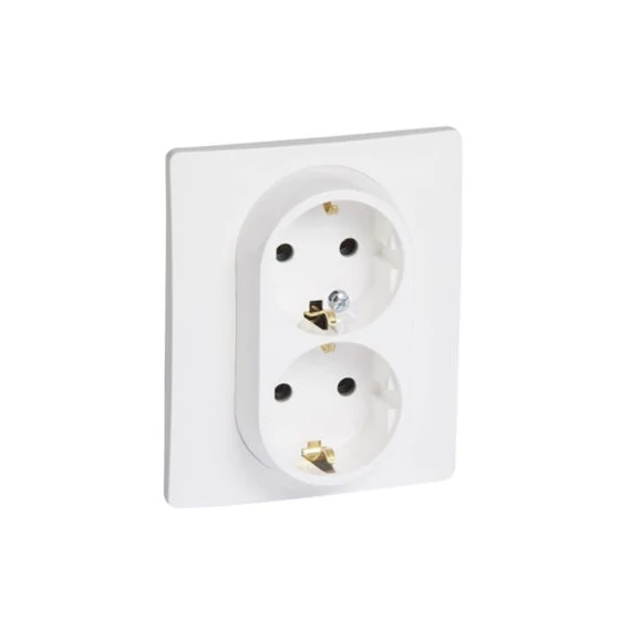 Legrand Niloé 2x2P+F dupla csatlakozóaljzat dugalj süllyesztett fehér 764534