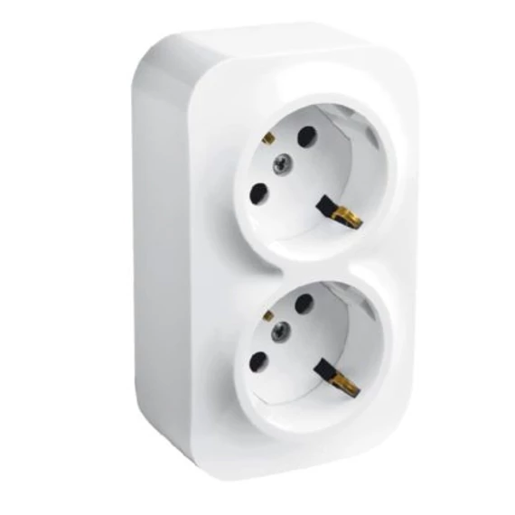 Legrand Forix falon kívüli 2-es dugalj 2x2+f csatlakozóaljzat fehér IP20 782413